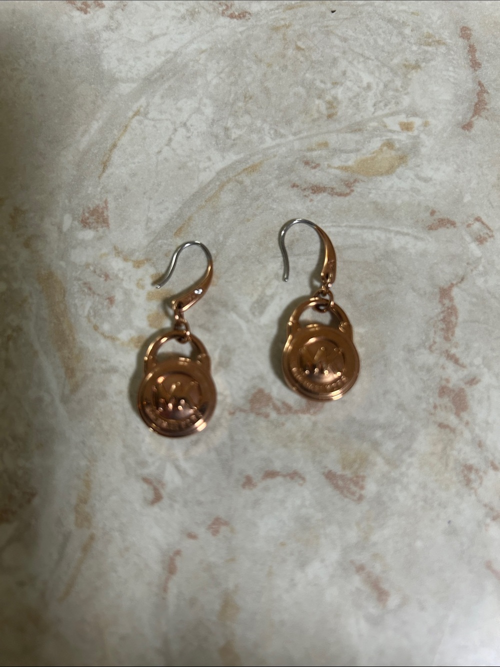 MICHAEL Michael Kors Rose Gold Padlock Drop Earrings